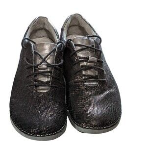 Alegria Essence Pewter Finery lace up Athletic comfort sneaker size 40/10US